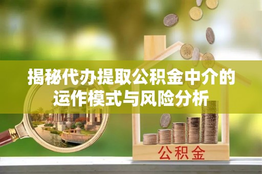 新屋揭秘代办提取公积金中介的运作模式与风险分析