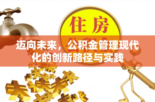北海新区迈向未来，公积金管理现代化的创新路径与实践