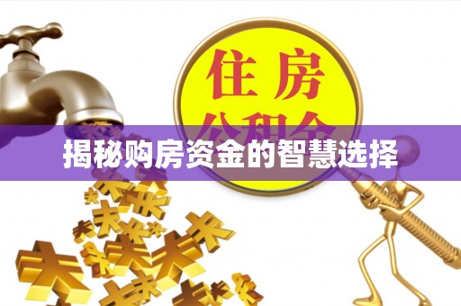 前金揭秘购房资金的智慧选择