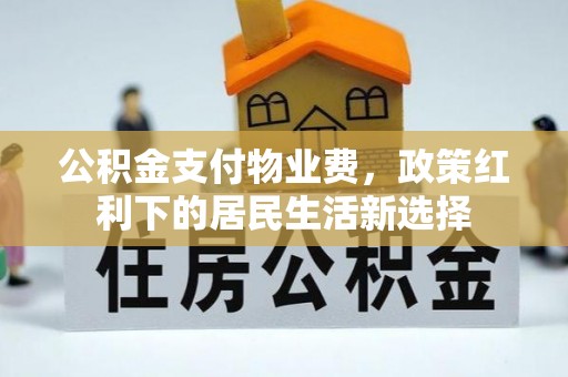 滁州公积金支付物业费，政策红利下的居民生活新选择