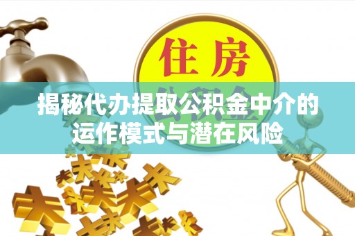 昭阳揭秘代办提取公积金中介的运作模式与潜在风险