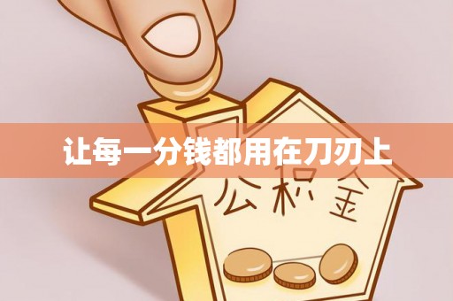 北湖让每一分钱都用在刀刃上
