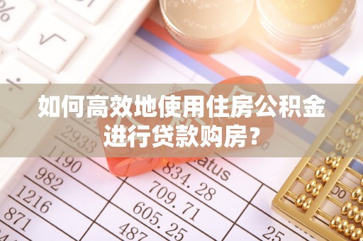 新埤如何高效地使用住房公积金进行贷款购房？